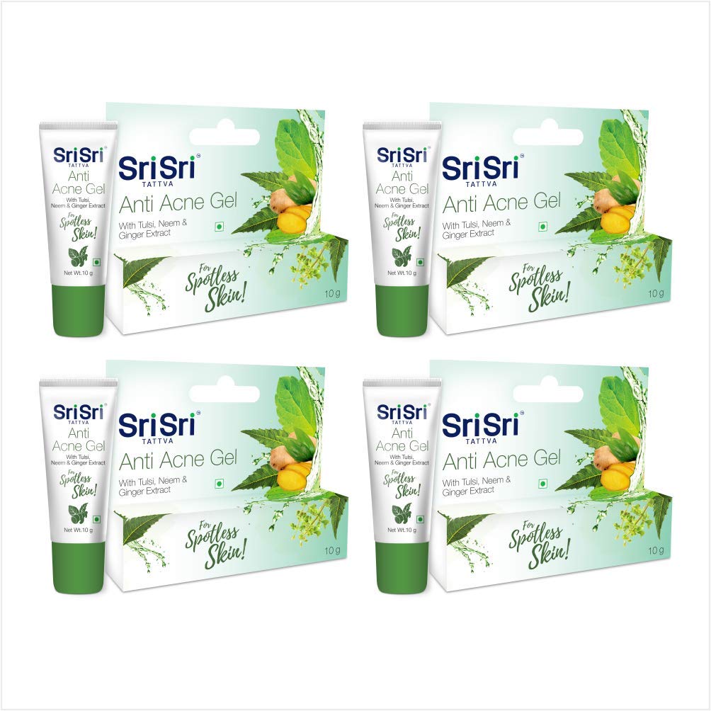 Sri Sri Tattva Anti Acne Gel - Spotless Skin, 10gm (Pack of 4) (B07H8B3F3S) Amazon Price History, Amazon Price Tracker