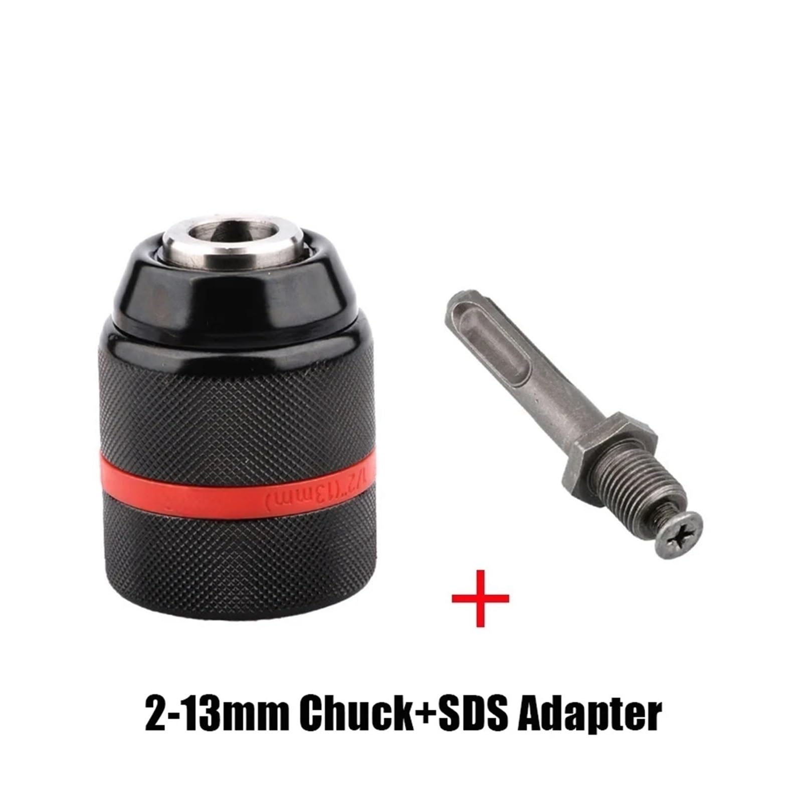 GYQAZSS 2-13mm Keyless Threaded Metal Drill Chuck, Hex Shank/SDS/Square Quick Grip Adapter, Chuck for Drill Bits Screwdriver Tap&Sockets 1/2/4 pcs