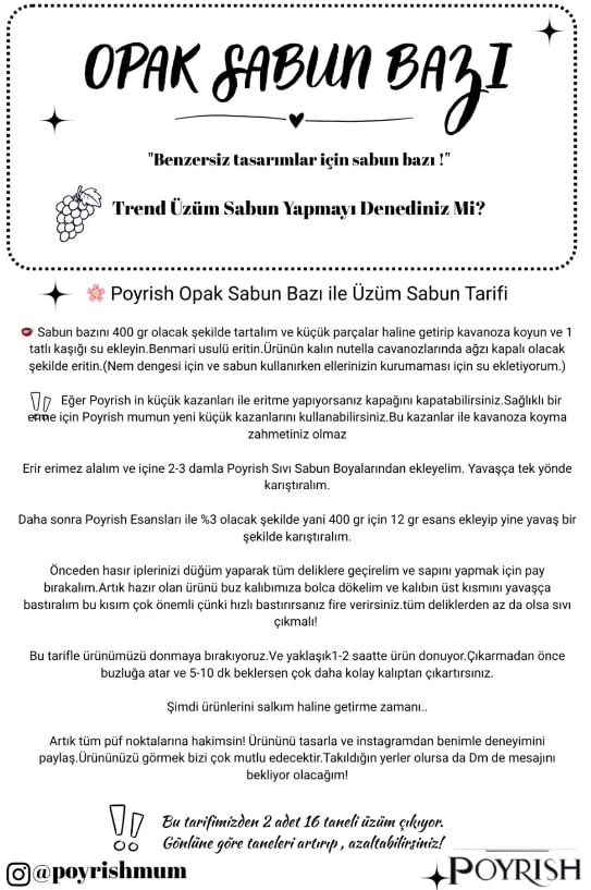 Opak Sabun Bazı - 1 Kg.