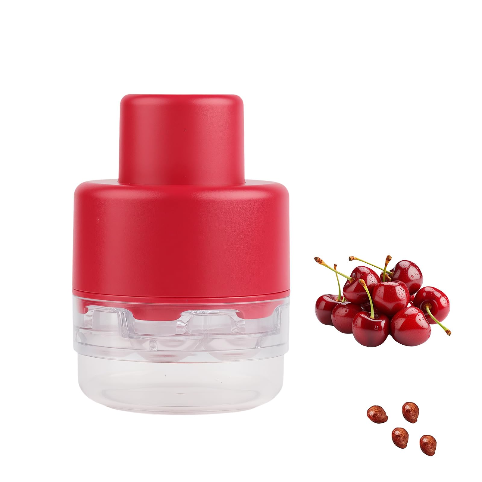 Cherry Pitter, 7-in-1 Cherry Pitter Tool Pit Remover, Cherry Stone Remover - Multiple Cherry Destoner with 7 Holes, Kitchen Utensils, Corer for Making Pie and Jam