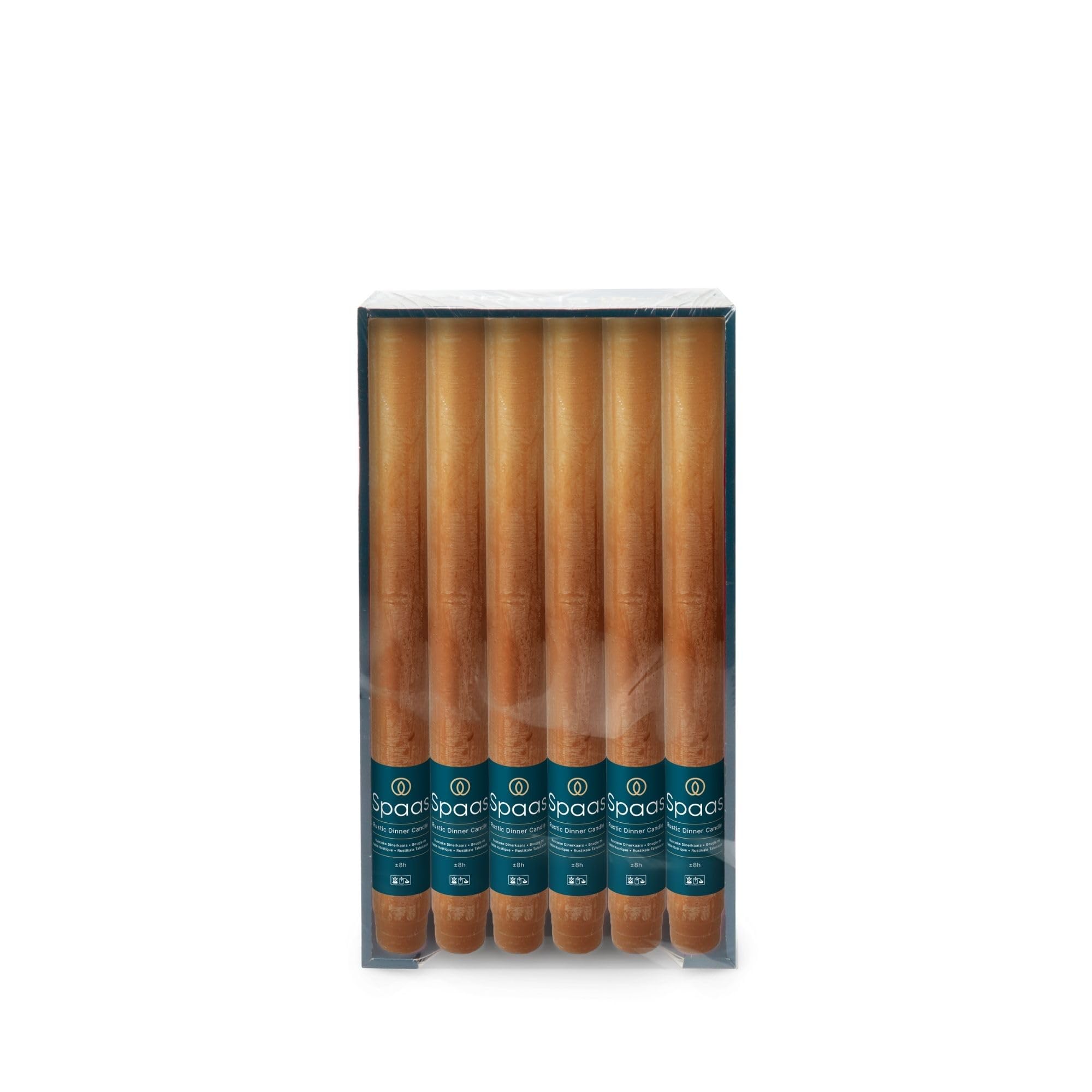 Spaas Cognac 12X Rustic Dinner Candle 8H,