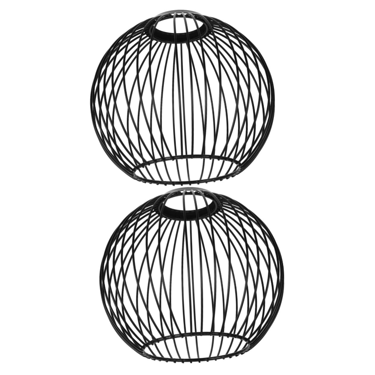 Alipis 2pcs Iron Wire Lampshade Lamp Cover Vintage Lamp Shade Hollow Lampshade Replacement for Restaurant Decorative Household Pendant