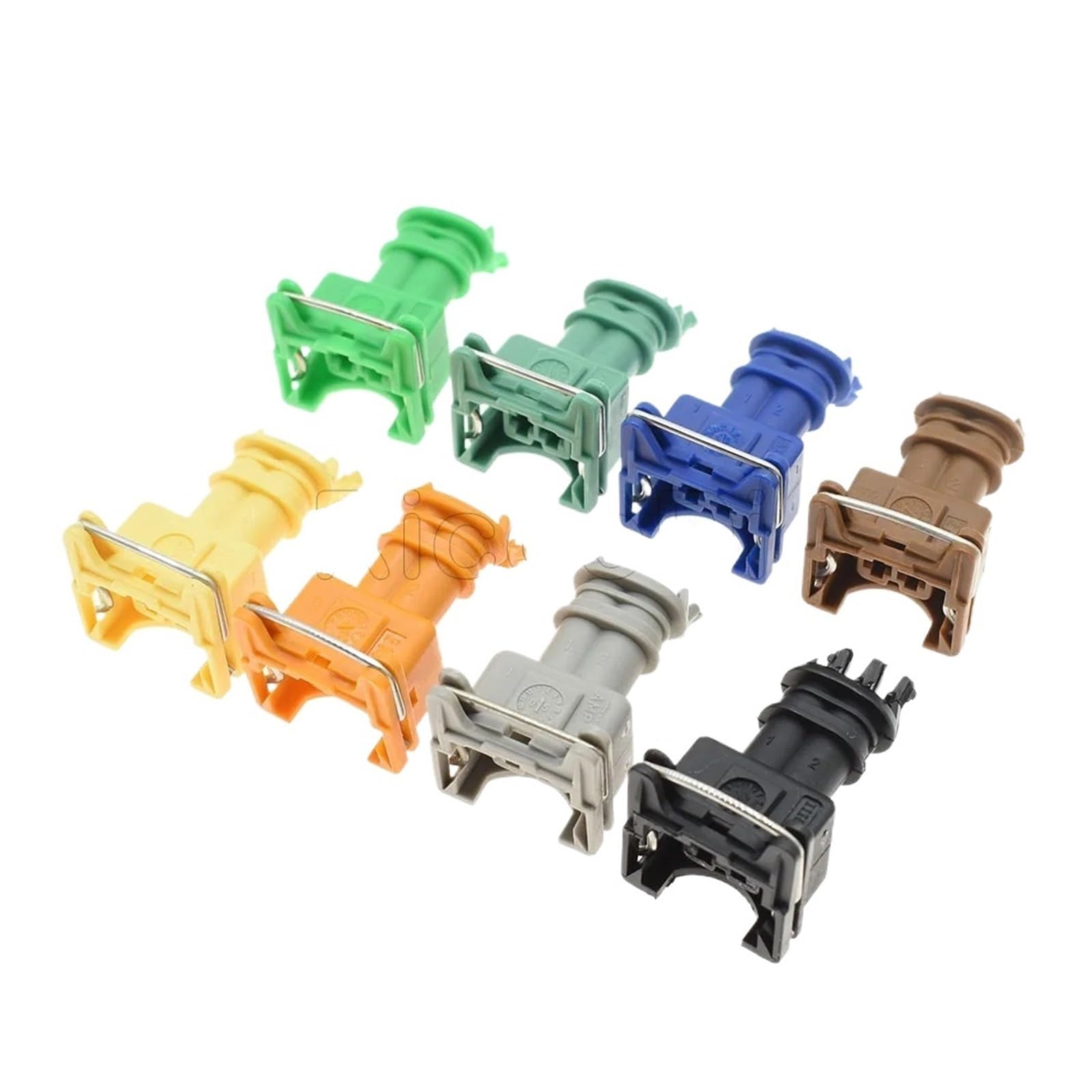 Minuterie De Puissance EV1 Junior, 1 À 20 Jeux De 2 Broches/voie, Kits JPT Jetronic, Connecteur De Prise D'injecteur De Carburant 282189-1 Orange Bleu Vert Noir Fit Compatible Voiture(White,5Sets)