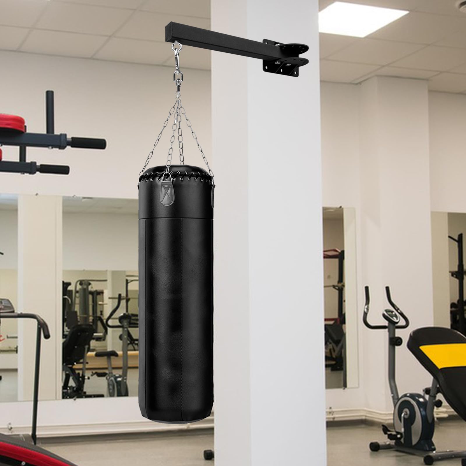 SPORTNOW Soporte De Saco De Boxeo De Pie Soporte Para Bolsas De Boxeo Con Marco De Acero Carga De 60 Kg Para Bolas De Velocidad Entrenamiento En Gimnasio Hogar Negro