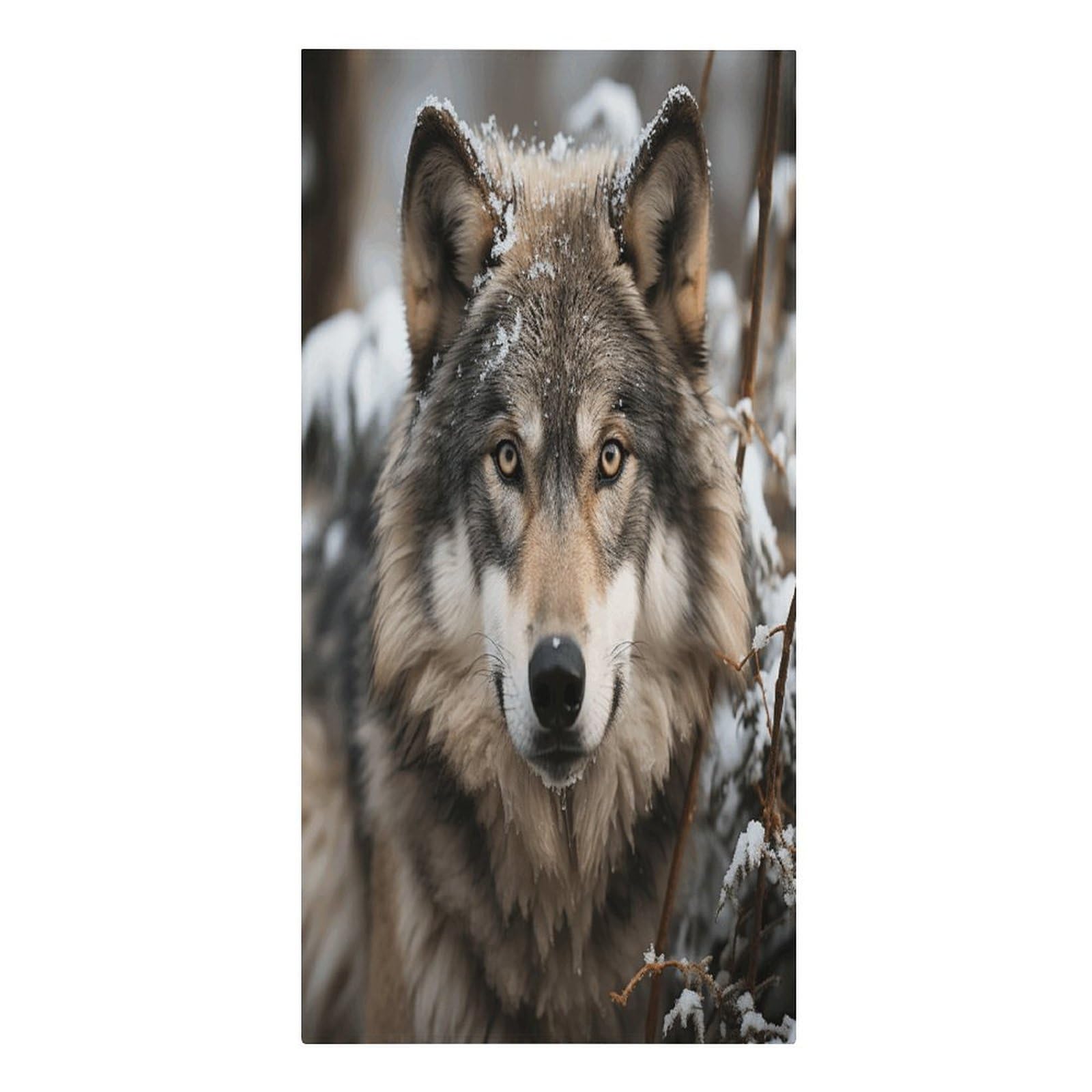 VstaDank Lmage of Wolf in The Snow Beach Towel Vacation Essentials Sand Free Soft Quick Dry Swim Towels 61"x30" Modern Extra Large Towels Lightweight Microfiber Beach Towel for Swimming Pool