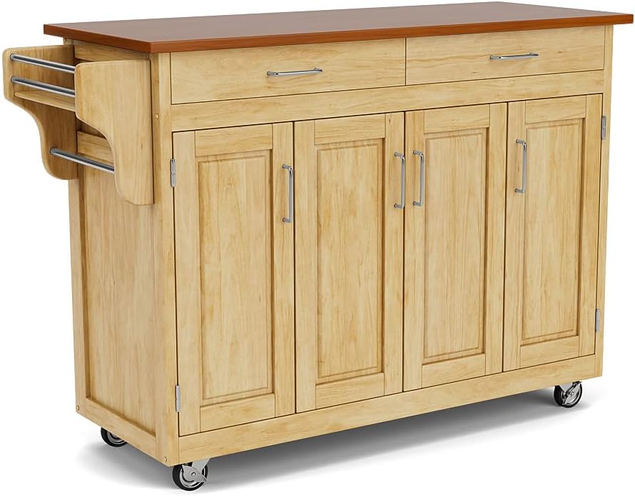 Homestyles Create Kitchen Cart, Oak, Natural