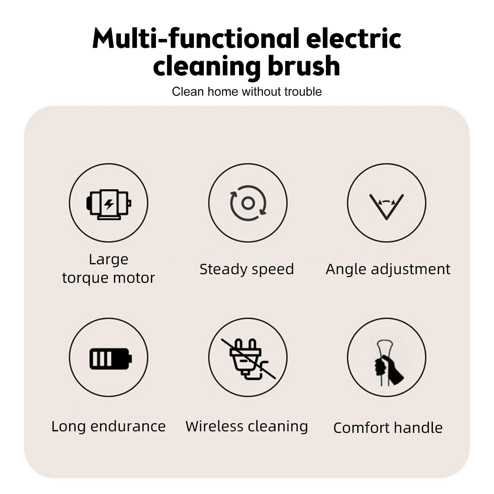 Fregadora Giratoria Eléctrica Inalámbrica 9 Cabezales De Limpieza De Repuesto IPX6 Cepillo De Limpieza Retráctil For Ducha A Prueba De Agua Con Brazo De Extensión For Baño, Bañera, Lechada, Piso De(Si