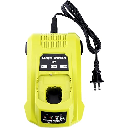 P117 18 Volt Dual Chemistry IntelliPort Charger Compatible with Ryobi One+ Lithium Ion and NiCad Battery