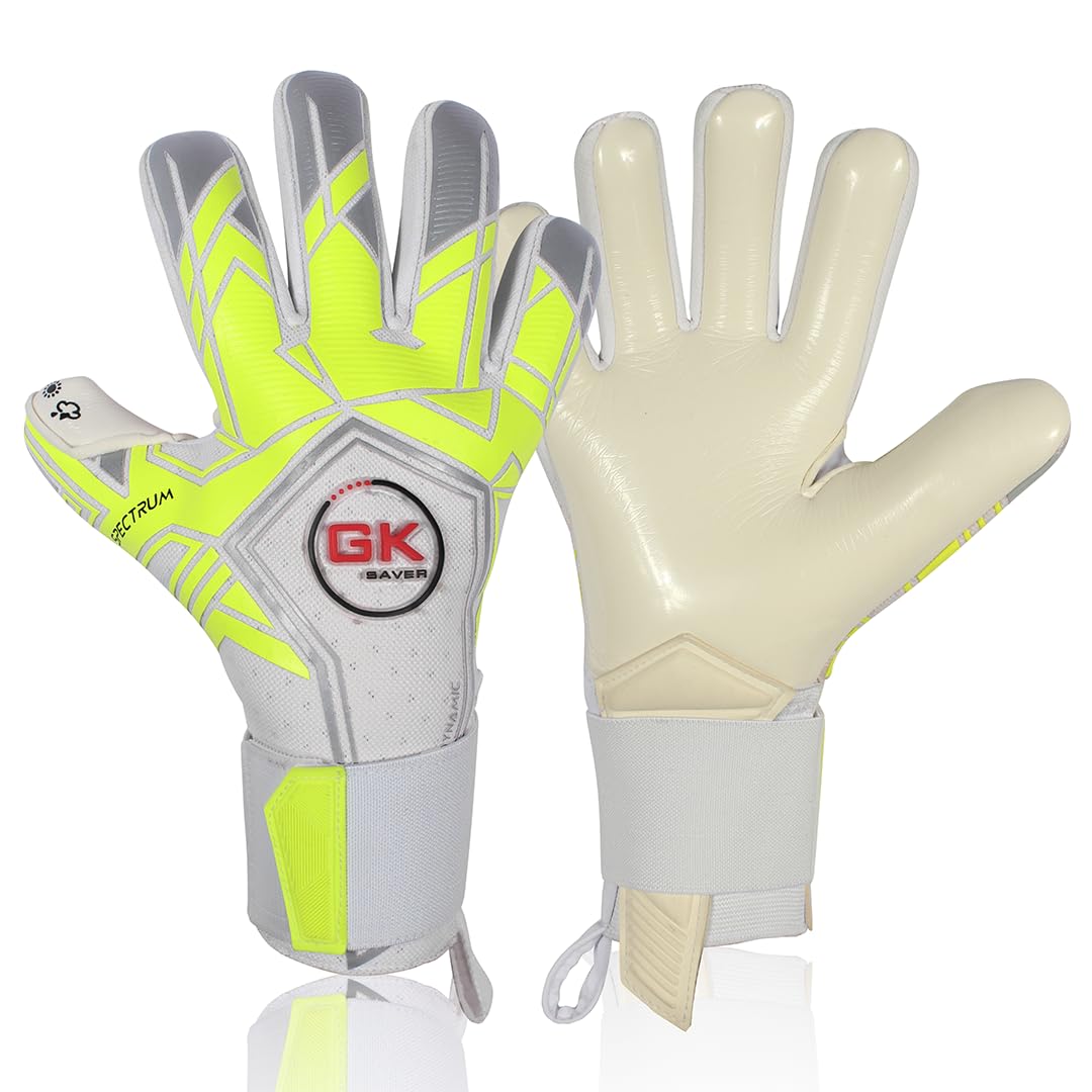 GK Saver Football Goalkeeper Goalie Gloves, Spectrum-S3, SIZE 9