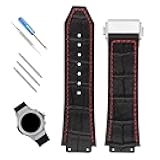 Compatible for 19mm× 25mm× 22mm Hublot Big Bang Leather Watch Band With Stainless Steel Buckle Replacement for men Wirstband Strap women Bracelet