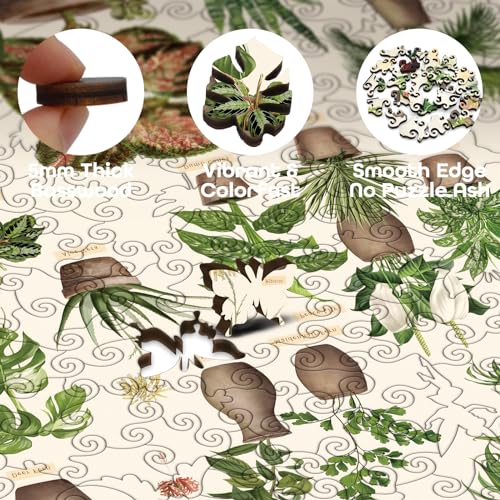 Bboldin Vintage Houseplant Wooden Puzzle 1000 Pieces For Adult thumb #2