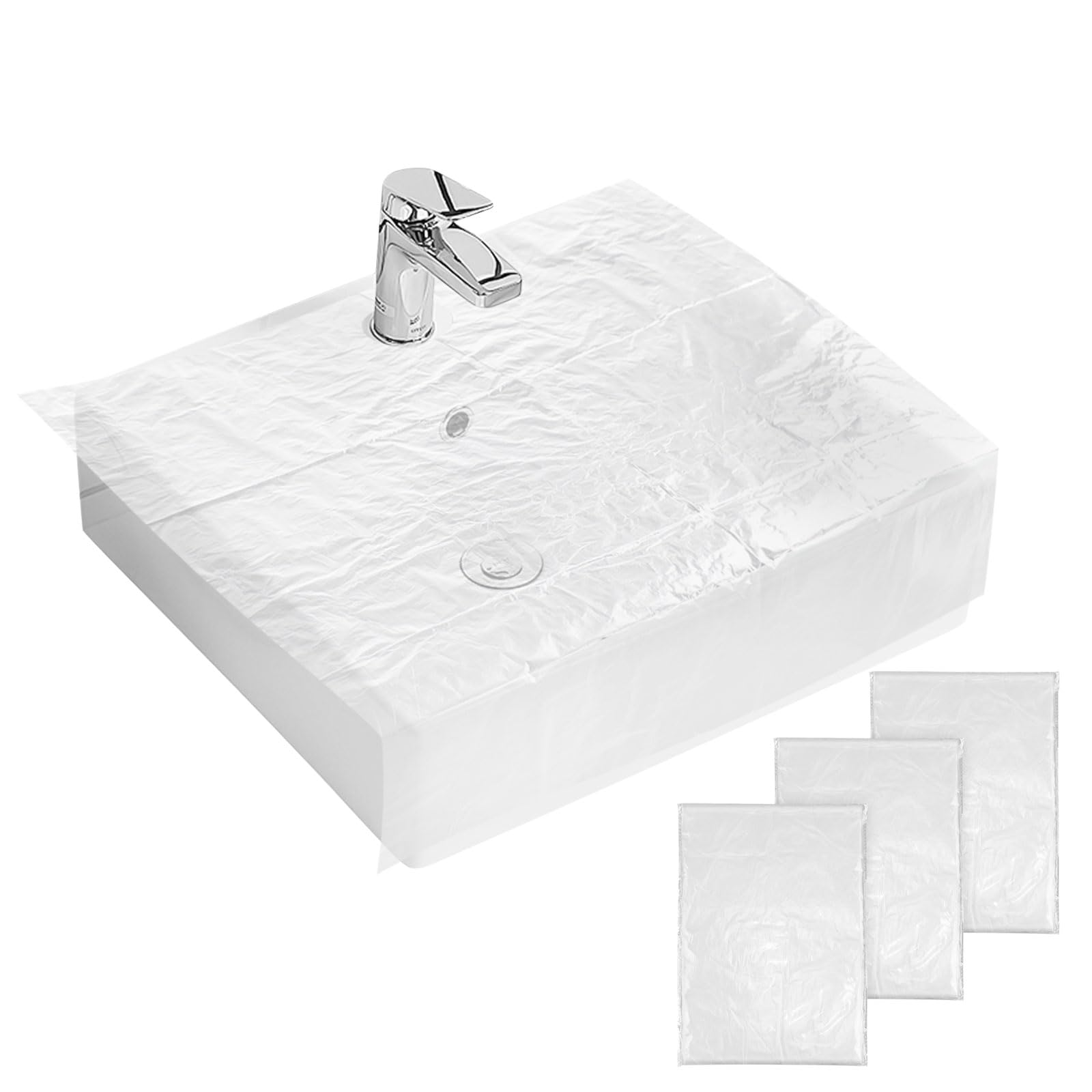 Beard Hair Catcher for Sink Beard Bib Disposable Beard Catcher for Shaving Sink Cover for Shaving & Trimming Clear Stop Worrying About Cleaning (Clear