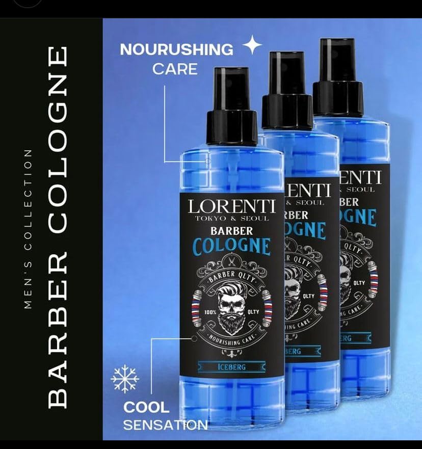 Lorenti Barber Aftershave Cologne 150ml | Men Aftershave Spray Long Last Iceberg (Blue) - Image 5