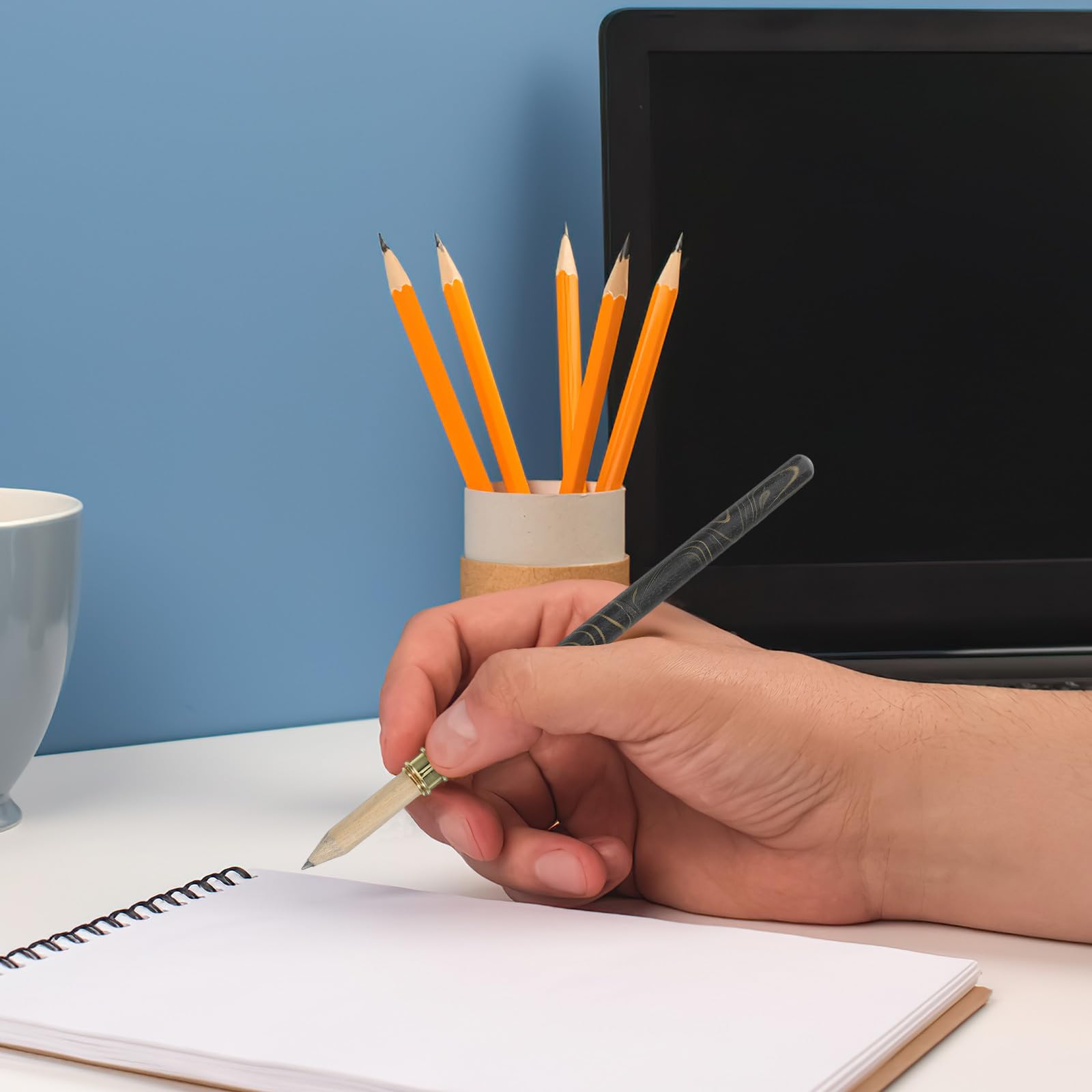 SHINEOFI Rallonge Crayon en Bambou, Porte-crayon Compact et Robuste, pour Artistes et Bureau, Pratique à Transporter, Ne Se Déforme Pas Facilement