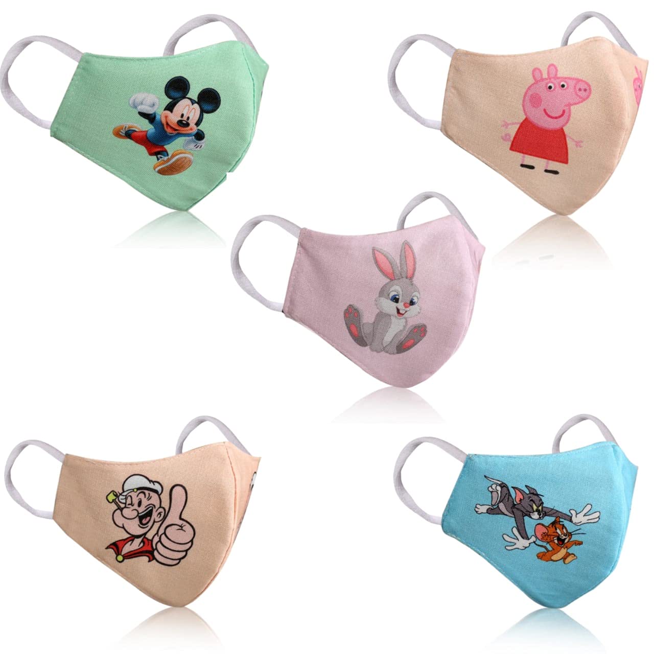 BIGXEN Kids Cotton Digital Cartoon 3D Printed Reusable Cloth Face Mask without Valve (Assorted Colour, 3 To 8 Years, Pack of 5) (B096Y3XMB1) Amazon Price History, Amazon Price Tracker