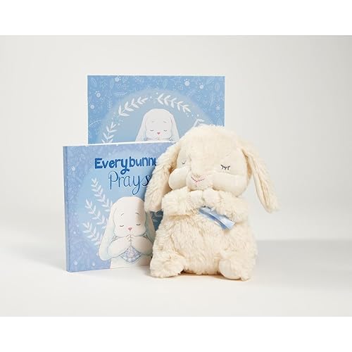 Miniatura 7 de Tickle & Main Everybunny Prays Bunny - Animal de peluche y juguete musical  Azul, 7 pulgadas de peluche e ilustrado, Recita ahora I Lay Me Down to