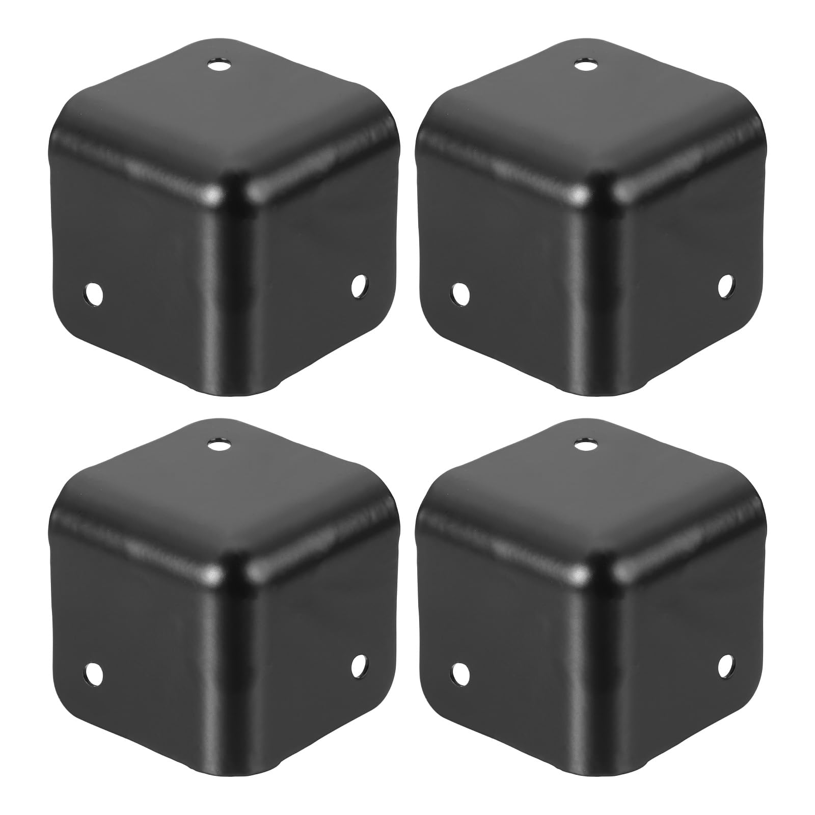 Muiltvoe 8 Pcs 1.22" x 1.22" Speaker Corner Protectors, Iron Box Corner Edge Guard Box Corner Edge Guard for Speaker, Guitar, Stage, Cabinets, Accessories Replacement, Black