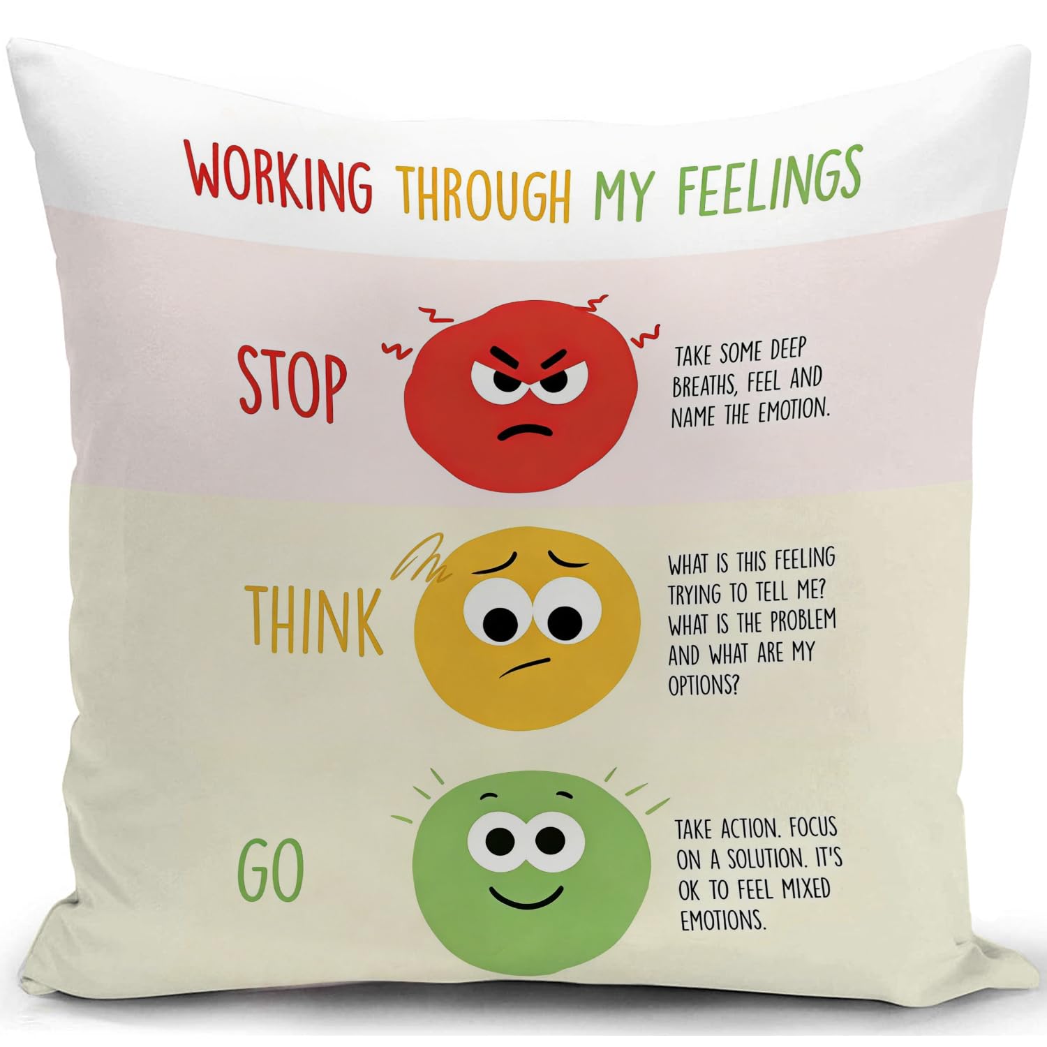 Kunqian Women's D Cushion Covers Mental Health Awareness Gifts Sensory Room Must Haves Autism Equipment Psychology Therapist Teacher Gifts For Teens Kids Classroom School Office Ecor Get Well Soon Gifts For