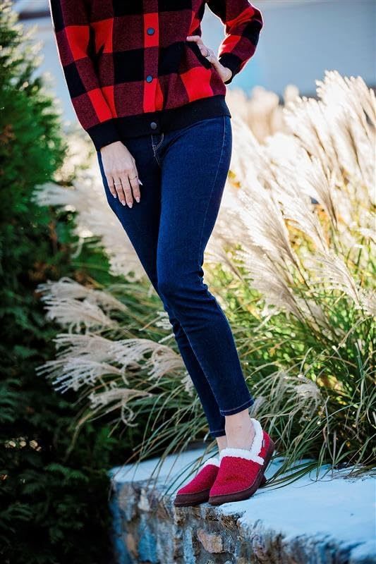 Acorn Women's Moc Moccasin, Dark Charcoal Heather Ragg Wool, 6.5-7. 5 | Image 4