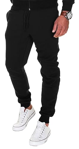 MERISH Jogginghose Herren Jogger Männer Baumwolle Jungen Slim Fit 211/277 - M - 211 Schwarz