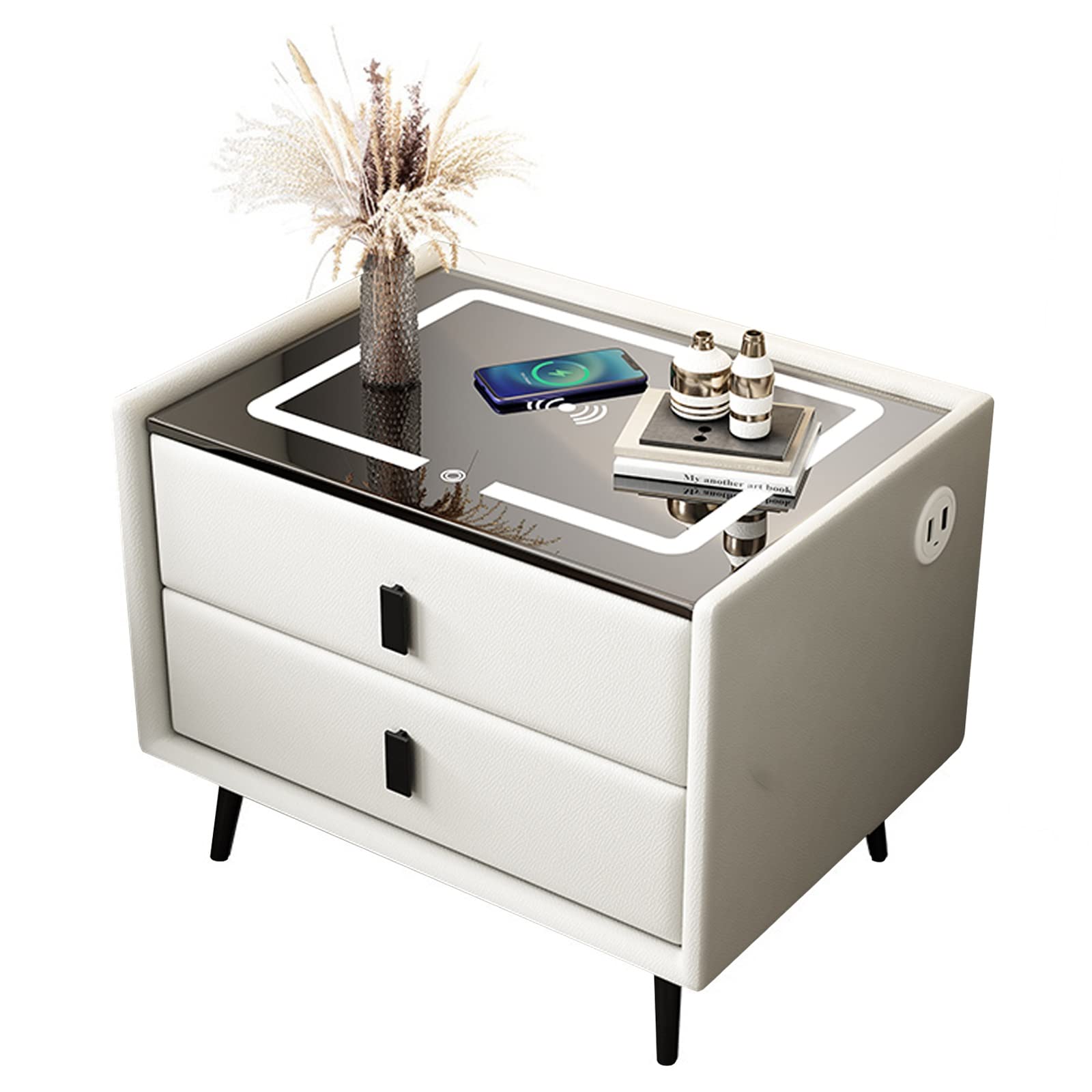 Table de chevet intelligente pour une chambre moderne et épurée