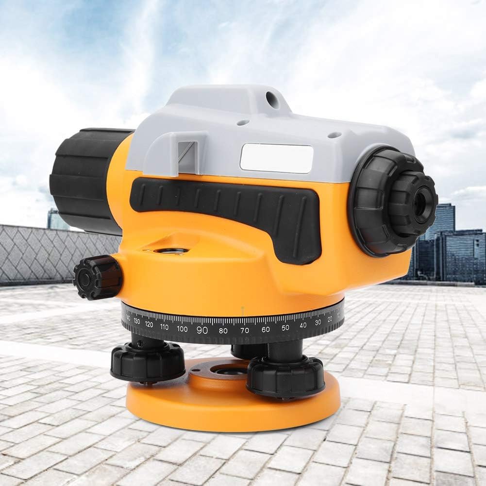 Nivel Óptico Automático de Alta Precisión con 32 Aumentos y Rotación de 360 Grados para Topografía Construcción e Ingeniería con Estuche Protector y Diseño Portátil