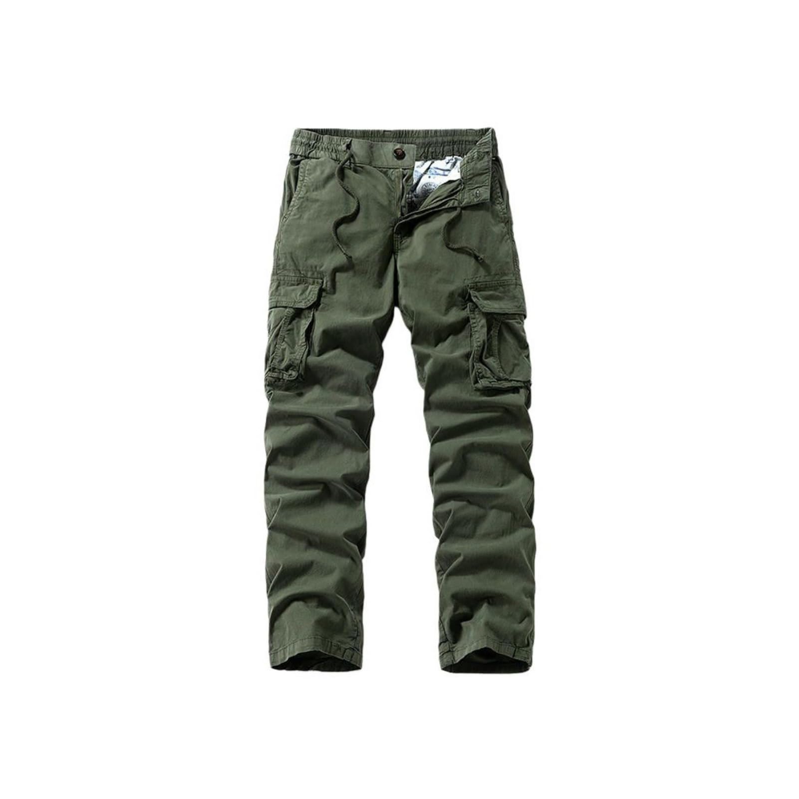 Pantaloni cargo casual larghi multi-tasche vintage americano autunno primavera uomo