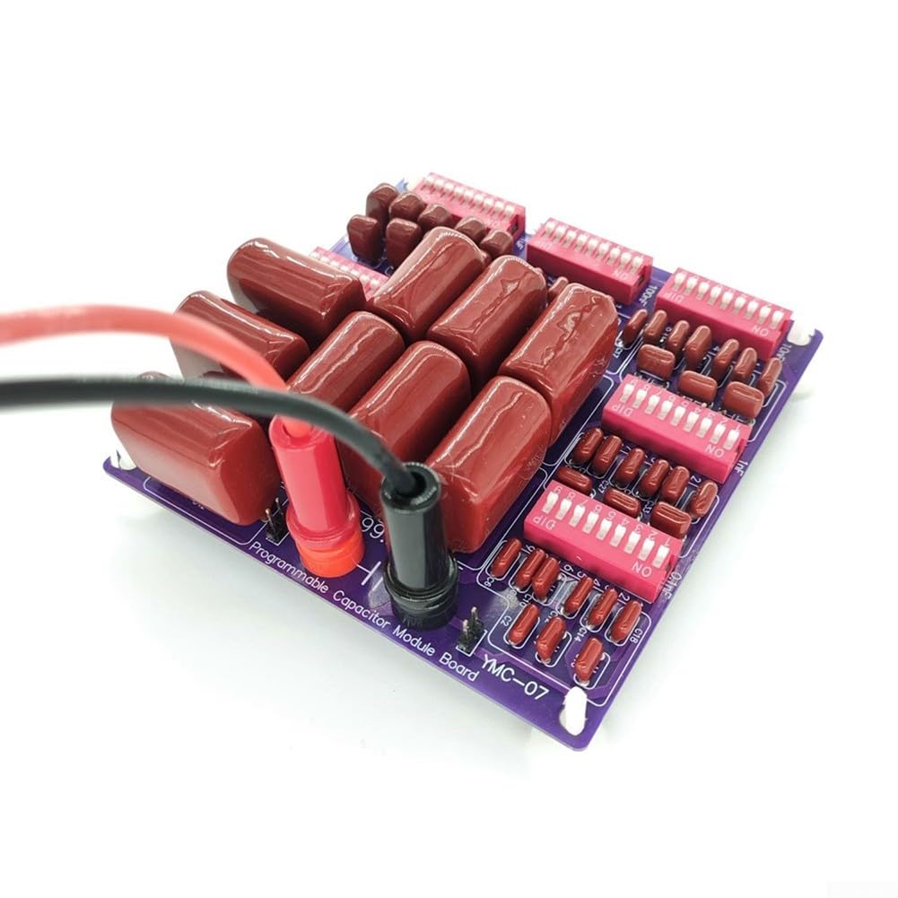 Capacitance Board, 6 Digit Decade Programmable Capacitor 0.1nF to 99.9999uF Stepping Board for Electronics Projects