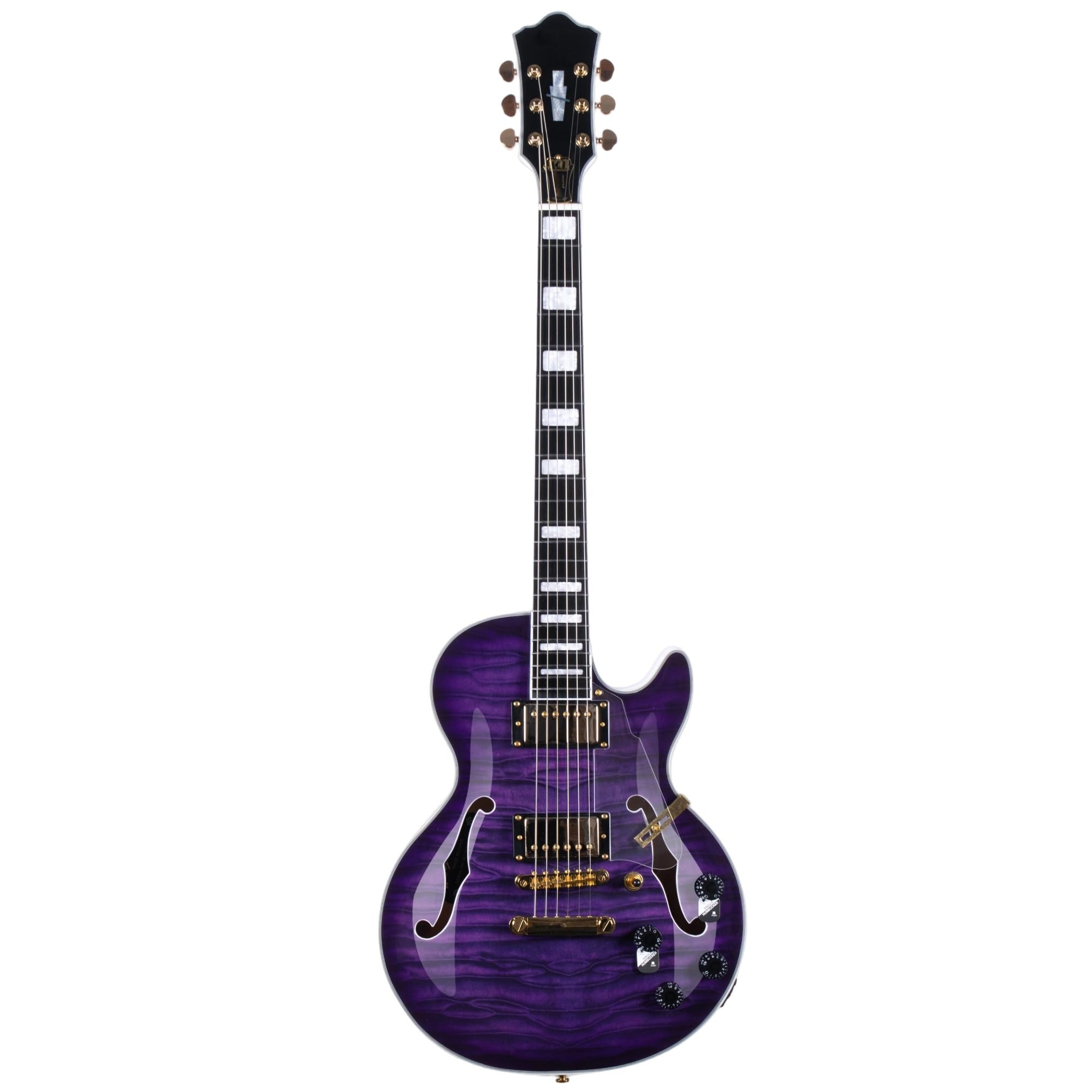 Standard Gitara Elektryczna Humbucker Pickup LP Gitara Elektryczna Palisander Podstrunnica Miłośnicy Muzyki Profesjonalna Wydajność(Purple)