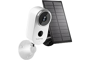 Adorcam Outdoor Security Camera: Solar-Powered with 1080p Night Vision