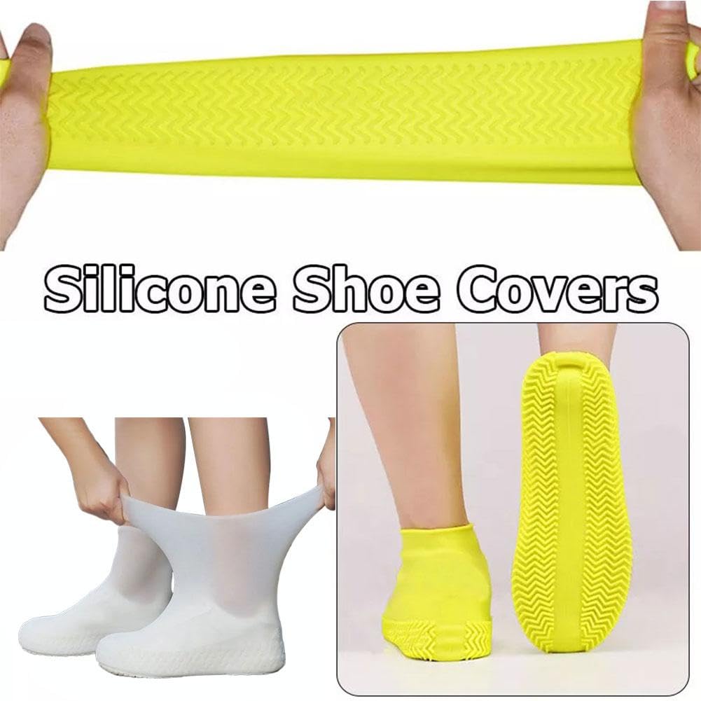 Fundas impermeables para zapatos, reutilizables, de silicona, se aplican a hombres, mujeres, niños, antideslizantes, fáciles de usar, resistentes al agua, al aire libre, ciclismo, senderismo