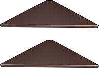 Vista 11 de evron Juego de 2 estantes de montaje de esquina, estantes de pared flotantes fáciles de instalar con acabado de grano de madera, plástico ABS