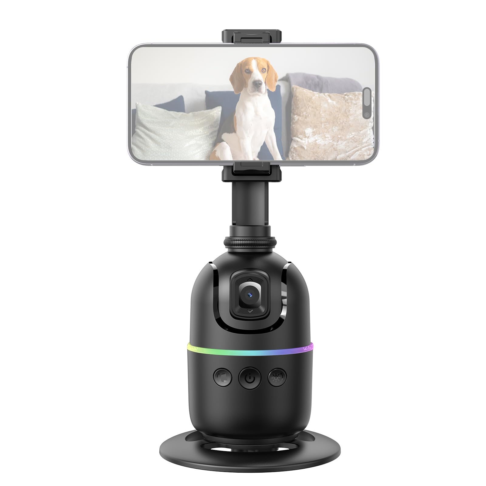 Andoer Automatyczny gimbal do śledzenia twarzy 360 °, automatyczny uchwyt na telefon, inteligentny stabilizator gimbal do selfie, robot kamerzysta ze sterowaniem gestami i