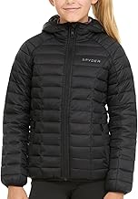 Spyder Girls Puffer Jacket with Hood Packable, Girls Winter Coats, Lightweight Ski Snow Outerwear