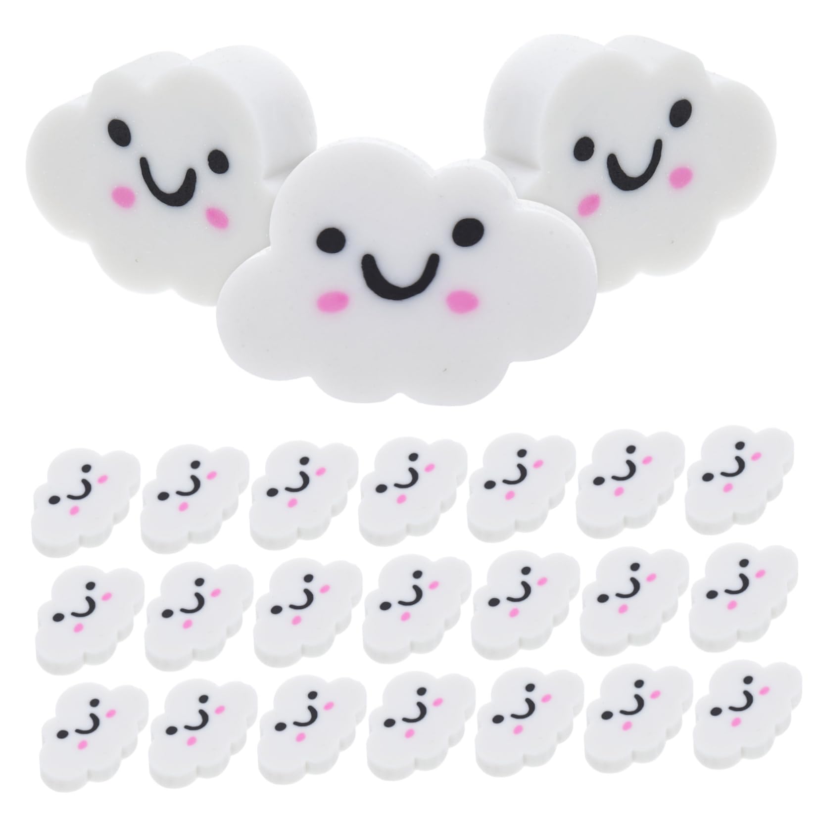 LALAFINA 50pcs Cloud Erasers Cute Mini Erasers for School Supplies Soft Material for Kids