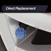 Vista 3 de Tapones de válvula de neumático de automóvil, paquete de 4 tapones de aire de vástago de válvula de neumático de automóvil con diamantes