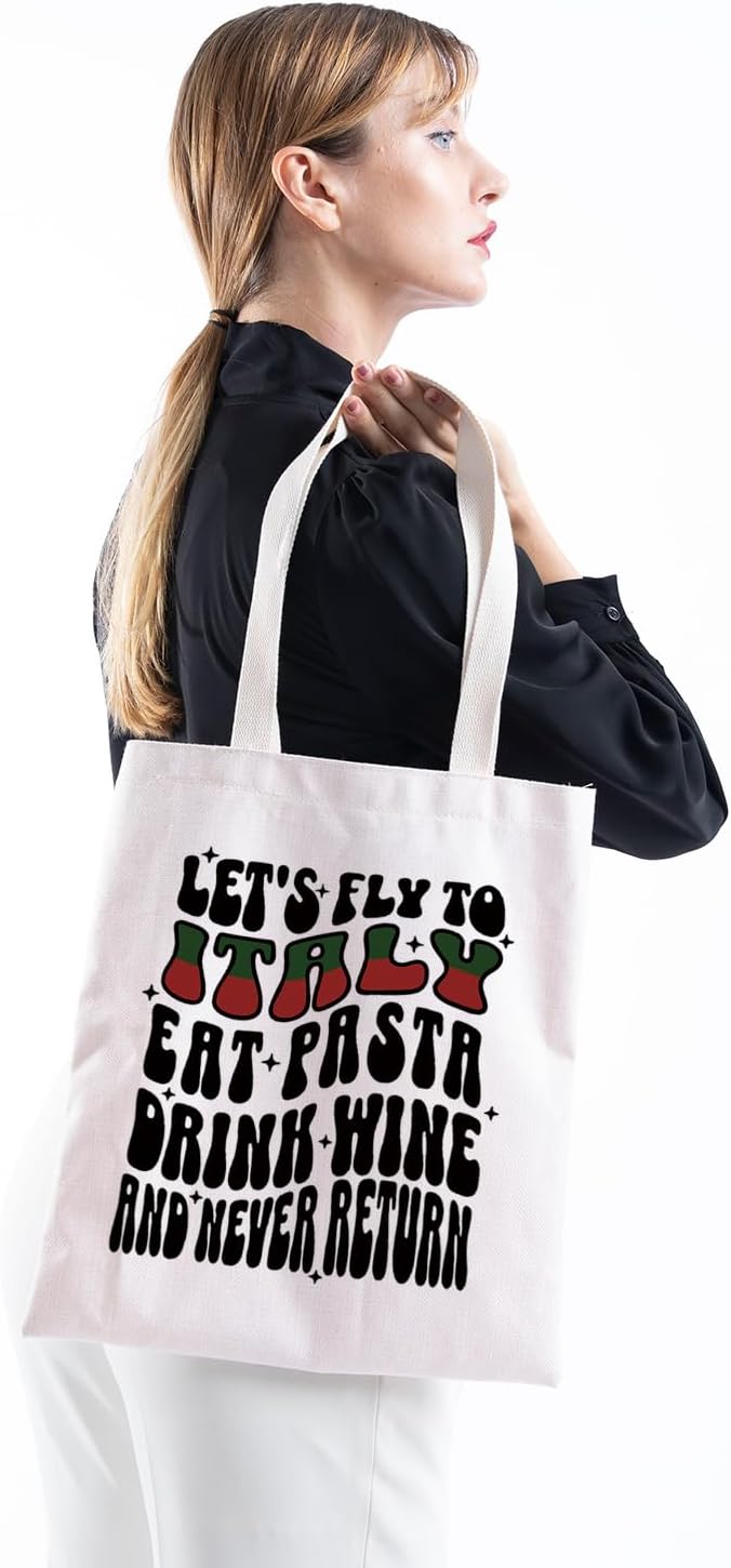 TSOTMO Italy Gift Adventure Italian Italy Travel Gift Italy Traveller Shopping Bag Italy Themed Gift for Mother image 2