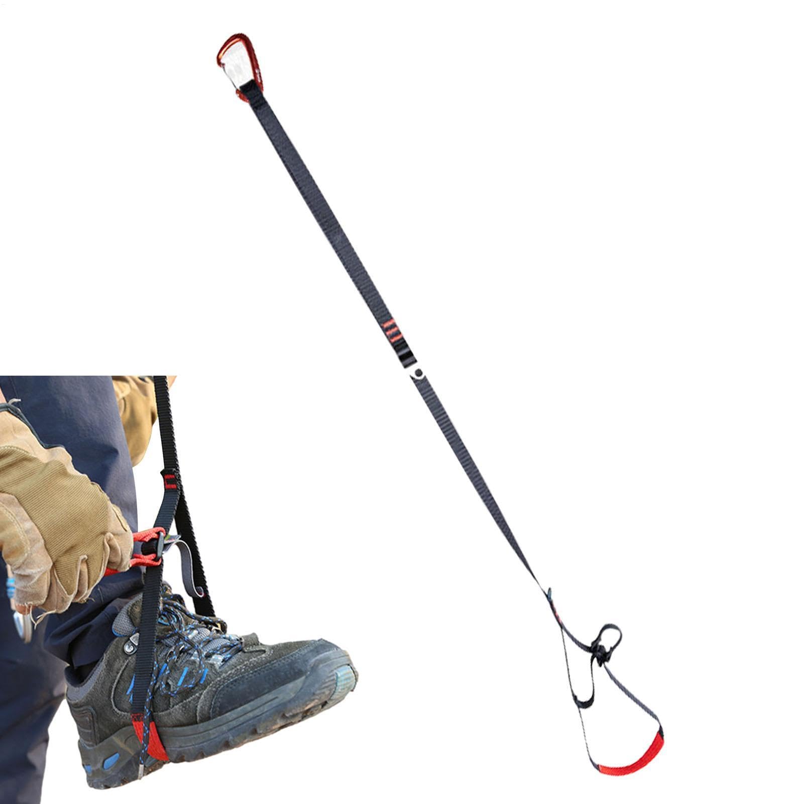 Foot Ascender Loop - 80-130cm Nylon | Adjustable Foot Loop Ascender Sling | Climbing Feet Stirrup | Non Slip Rope Ladder Strap For Rock Climbing Caving Rescue | Lightweight Mountaineering Gear