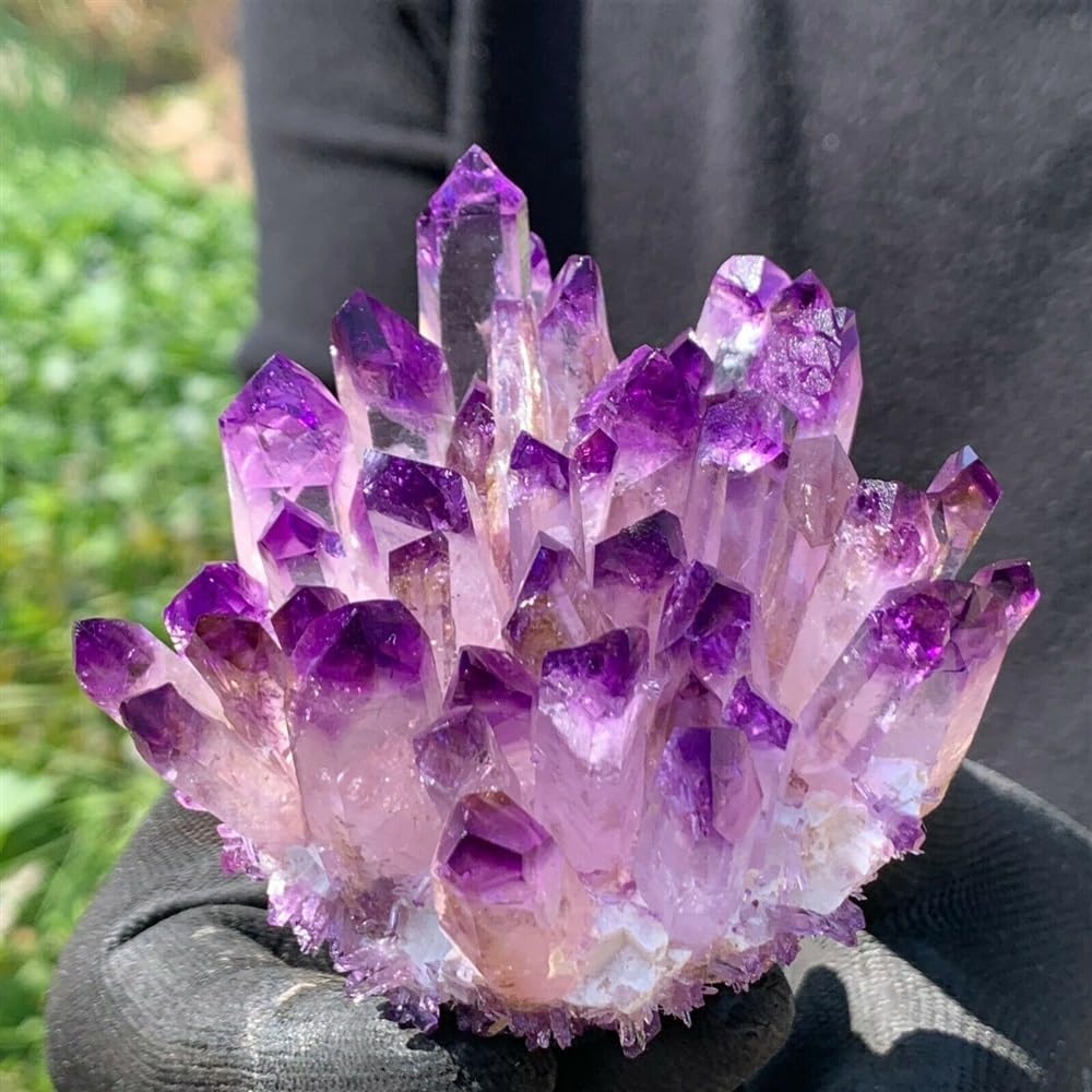 LLBOGRGGN Phantom Quartz Crystal Cluster 400g Ornaments