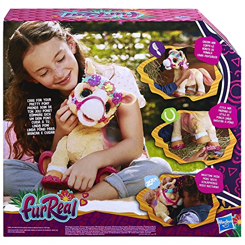 FurReal friends Cinnamon, Il Mio Pony Stiloso, Peluche Interattivo Con Oltre 80 Suoni e Reazioni, 26 Accessori Per Acconciature, Dai 4 Anni In Su, Multicolore, Da 35 Cm