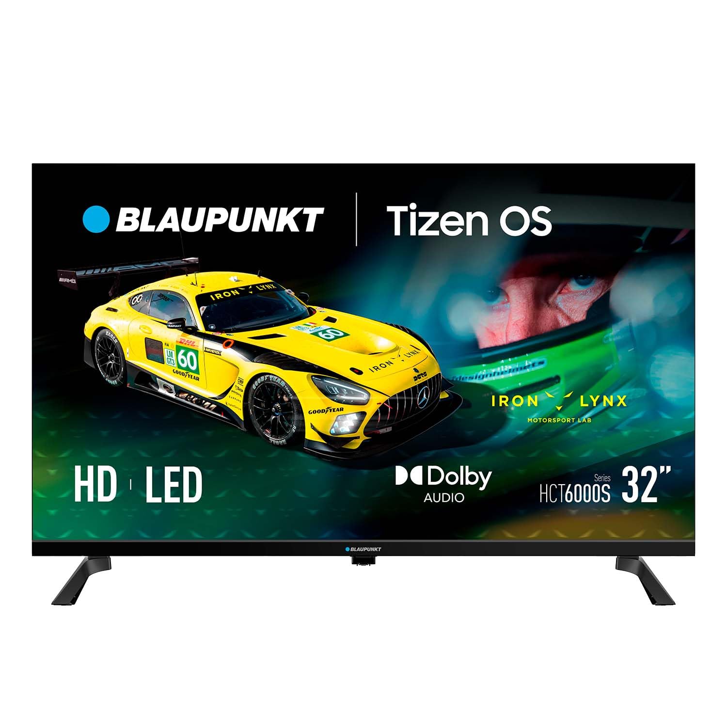 BLAUPUNKT Smart TV 32" HD LED, Tizen OS 8.0 con Wi-Fi, Bluetooth 32HCT6000S | HDMI, USB, Sintonizador DVB-C/T/T2/S2, Negro