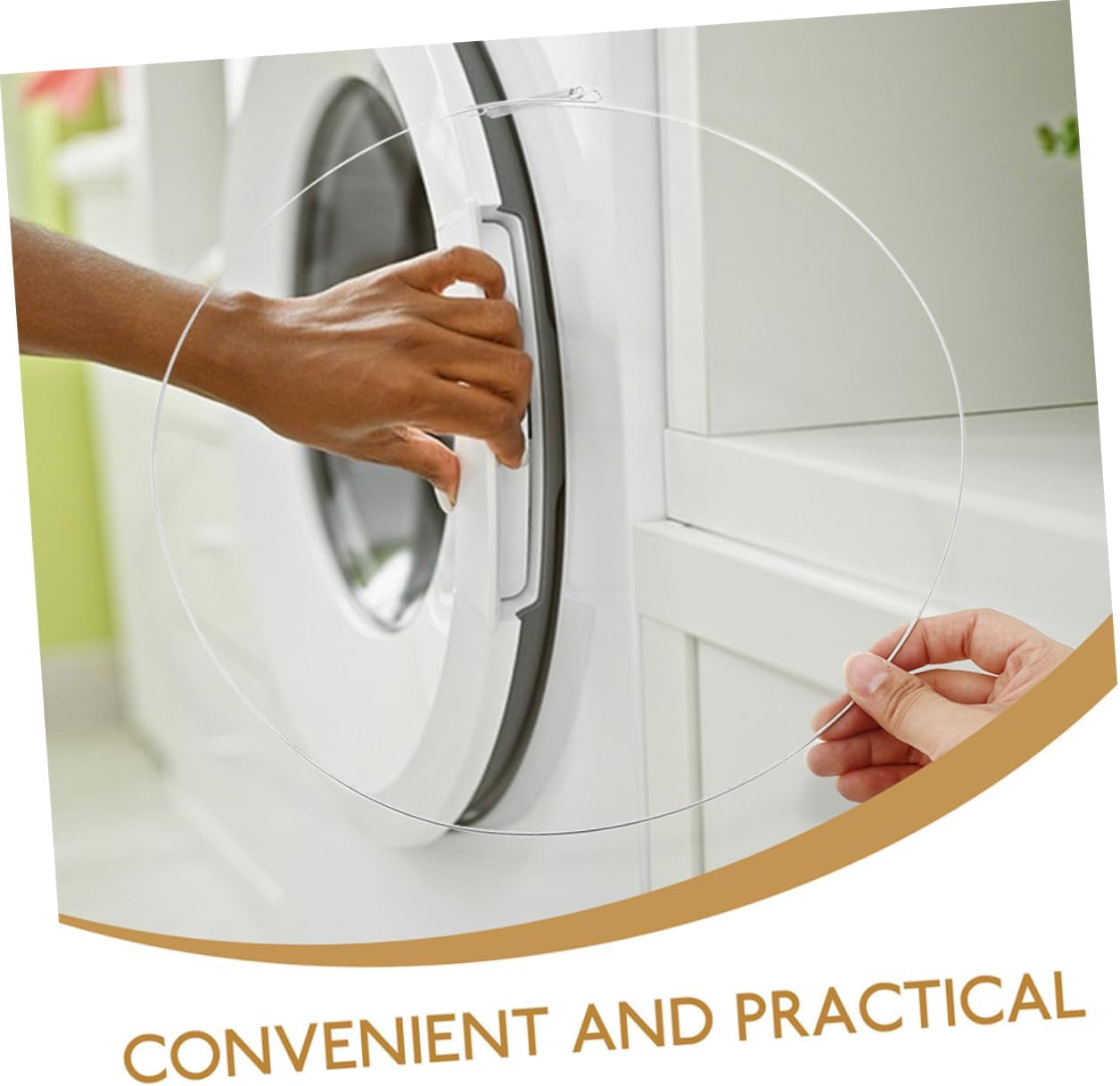 GLEAVI 2pc Washer Door Seal Front Load Washer Seal Dryer Countertop Dryer Replacement Parts Lock Switch