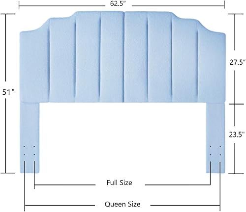 Vista 82 de 24KF - Cabecera con tapiz capitoné de terciopelo, diseño moderno de canales verticales y tablero curvo, para cama King/California King, gris oscuro