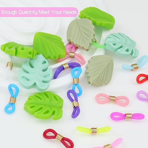 Miniatura 4 de 24 tapones de aguja de tejer, lindos tapones de silicona para tejer hojas, aguja de punto, protectores de punto de aguja para tejer ganchillo mano,