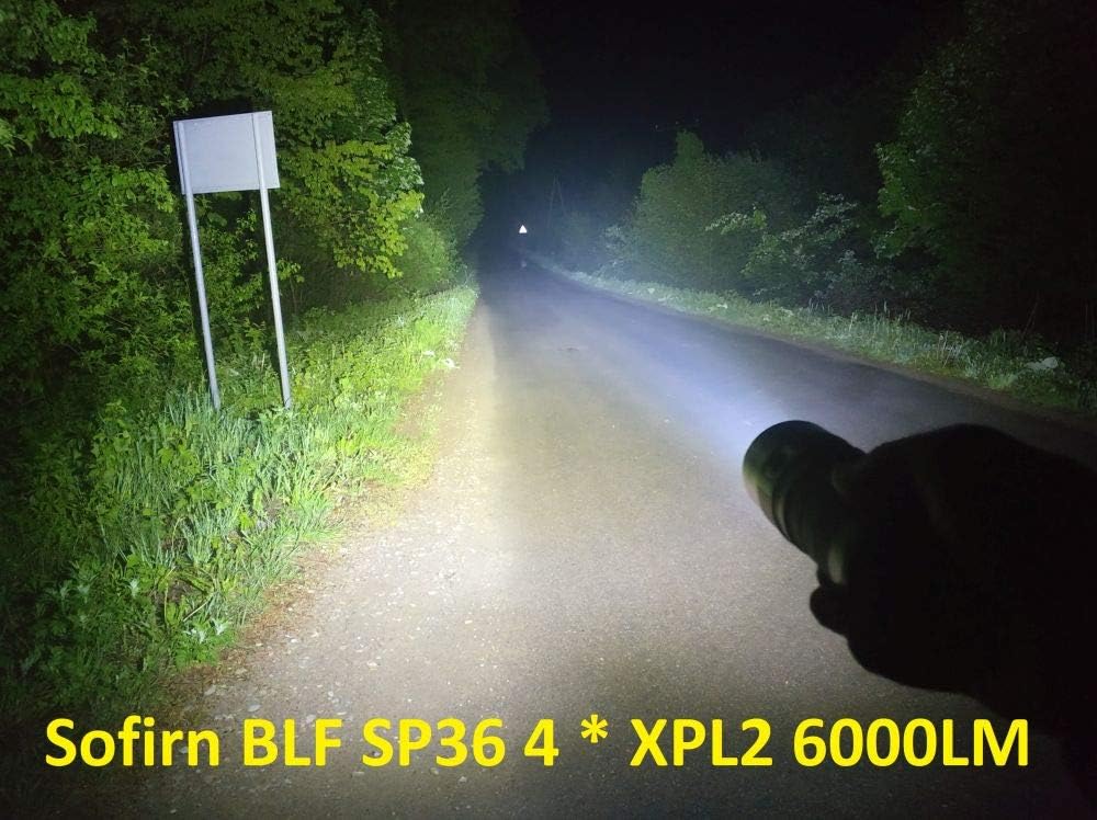 Exclusive Discount 70% Price Sofirn SP36 Pro Rechargeable LED Flashlight 8000 Lumens max, Powerful Flashlight with 4X SST40 6500K LED Anduril UI2, IPX8 Waterproof, for Emergencies Camping (SP36 N-kit)