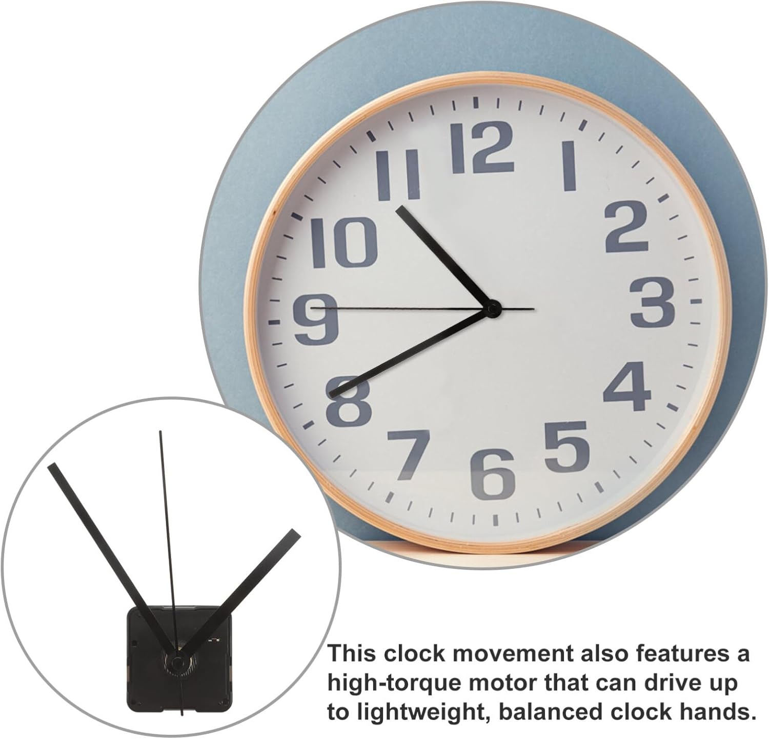 Clock Mechanism Replacement, Quartz Clock Movement Mechanism Replacement Battery Operated DIY Repair Parts Replacement (C)