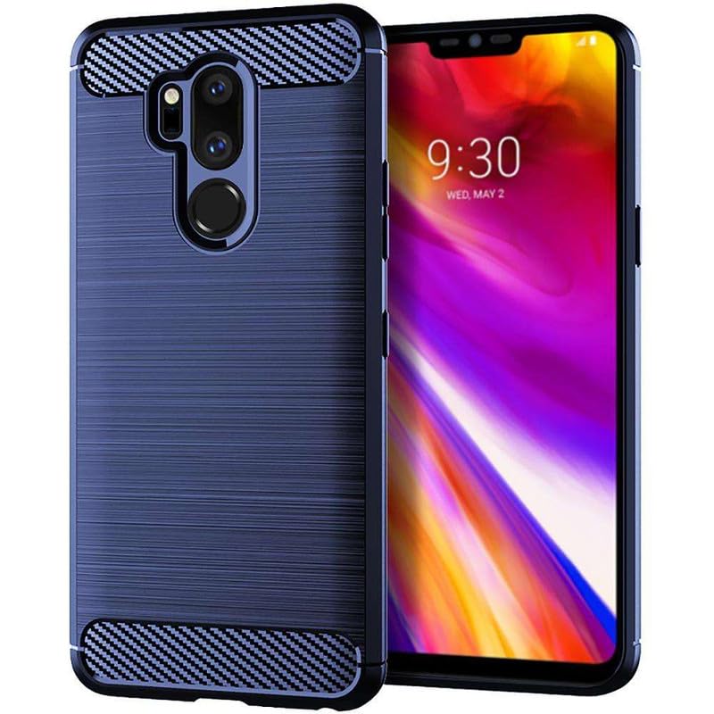 Image of Hybrid Carbon Fiber Back Case for LG G7 ThinQ /LG G7 Plus ThinQ (Blue)