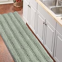 Vista 12 de Turquoize Alfombras de Baño Chenille Peludas Alfombra de Baño Antideslizante Gruesas Alfombras de Baño Peludas para Baño Chenille Juego de Alfombra
