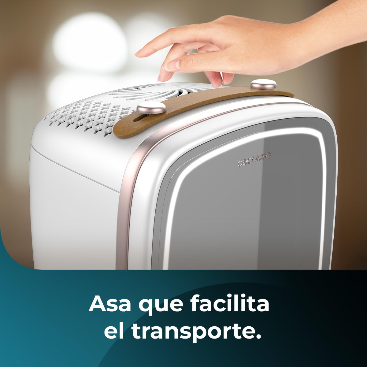 Cecotec Nevera Pequeña de Cosméticos 6L Bamba CoolingBeauty 6000 Mirror. Mini Frigorífico con Puerta con Espejo Exterior, Luz LED con 3 Intensidades, Enfriamiento hasta 10ºC — view 9