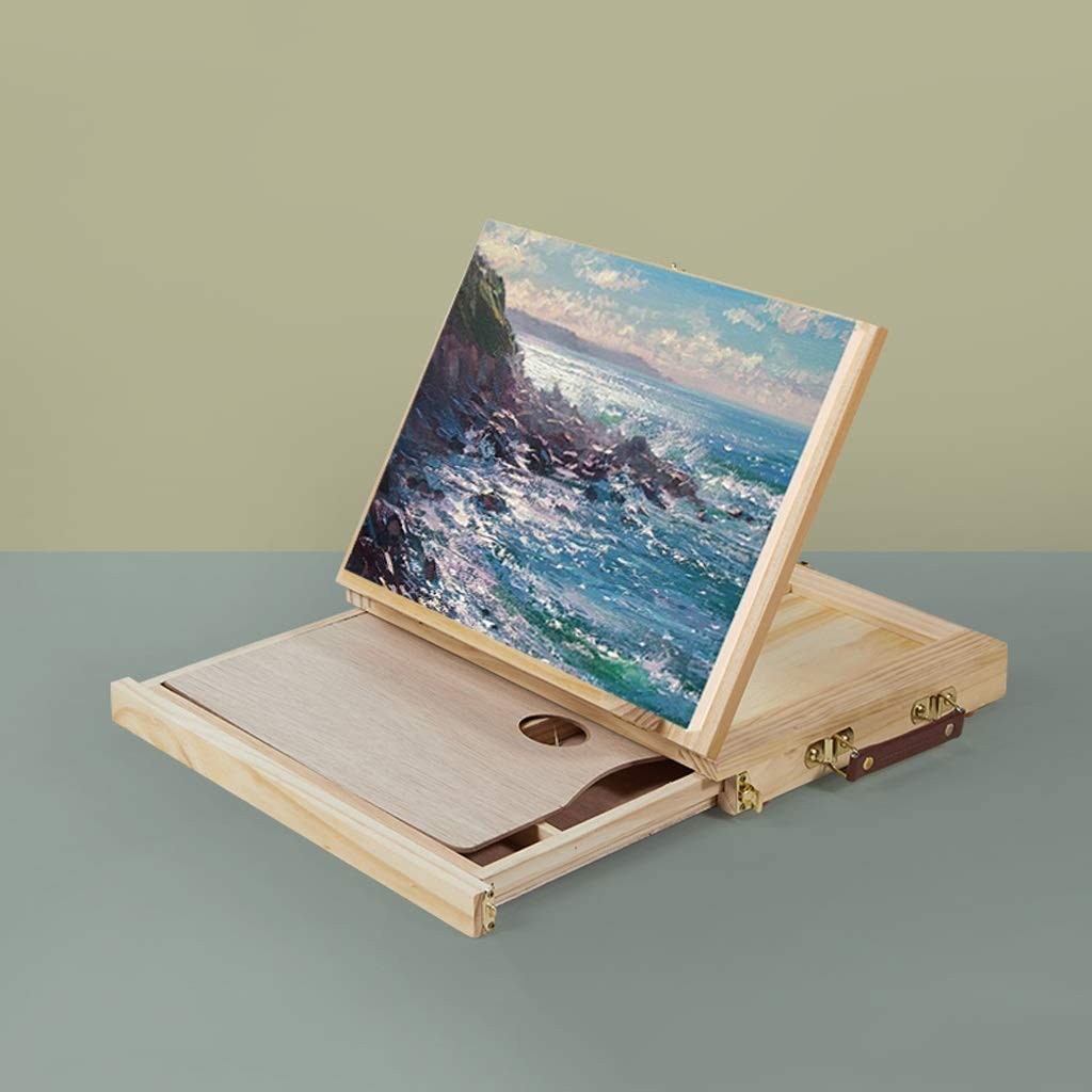Soporte de Madera para Pintura, Caballete de Escritorio portátil, Caja de imágenes, Caballete de Estudio para Artistas, Soporte de exhibición de Carteles